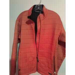 Athleta orange quilted jacket size xl women's